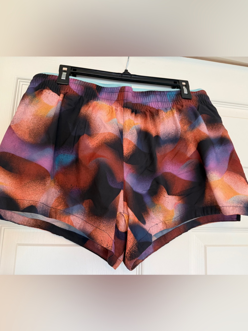 Vibrant Abstract Print Athletic Shorts